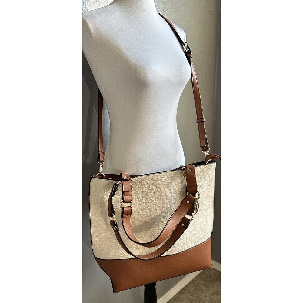MKF Mia K Farrow Hobo Tote Bag NWOT Two Tone Gold Studded Crossbody Shoulder Bag